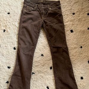 7 for all mankind brown corduroy boot cut jean